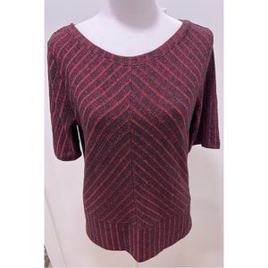 GAP Red and Black Striped Top